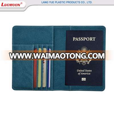 New Product Pu Leather Holder Wallet Cover Case RFID Blocking Travel Wallet